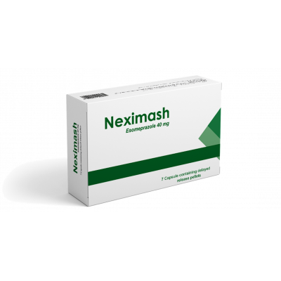 NEXIMASH 40 MG ( ESOMEPRAZOLE ) 7 CAPSULES CONTAINING DELAYED RELEASE PELLETS NEXIMASH 40 MG ( ESOMEPRAZOLE ) 7 CAPSULES CONTAINING DELAYED RELEASE PELLETS